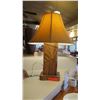 Image 2 : Carved Wood Lamp, Approx. 24"