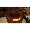 Image 2 : Solid Wood Carved Vessel (Planter), Approx. 16" Tall