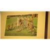 Image 2 : Framed Hawaiiana Print: Hula Halau 13" x 16" (glass has slight white film on it)