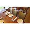 Image 8 : Natural Koa Wood Table w/Rounded Base (63" x 29") w/3 Chairs