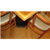 Image 8 : Natural Koa Wood Table w/Rounded Base (25" x 25") w/3 Chairs
