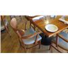 Image 8 : Natural Koa Wood Table w/Rounded Base (25" x 25") w/4 Chairs
