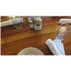Image 10 : Natural Koa Wood Table w/Rounded Base (25" x 25") w/4 Chairs