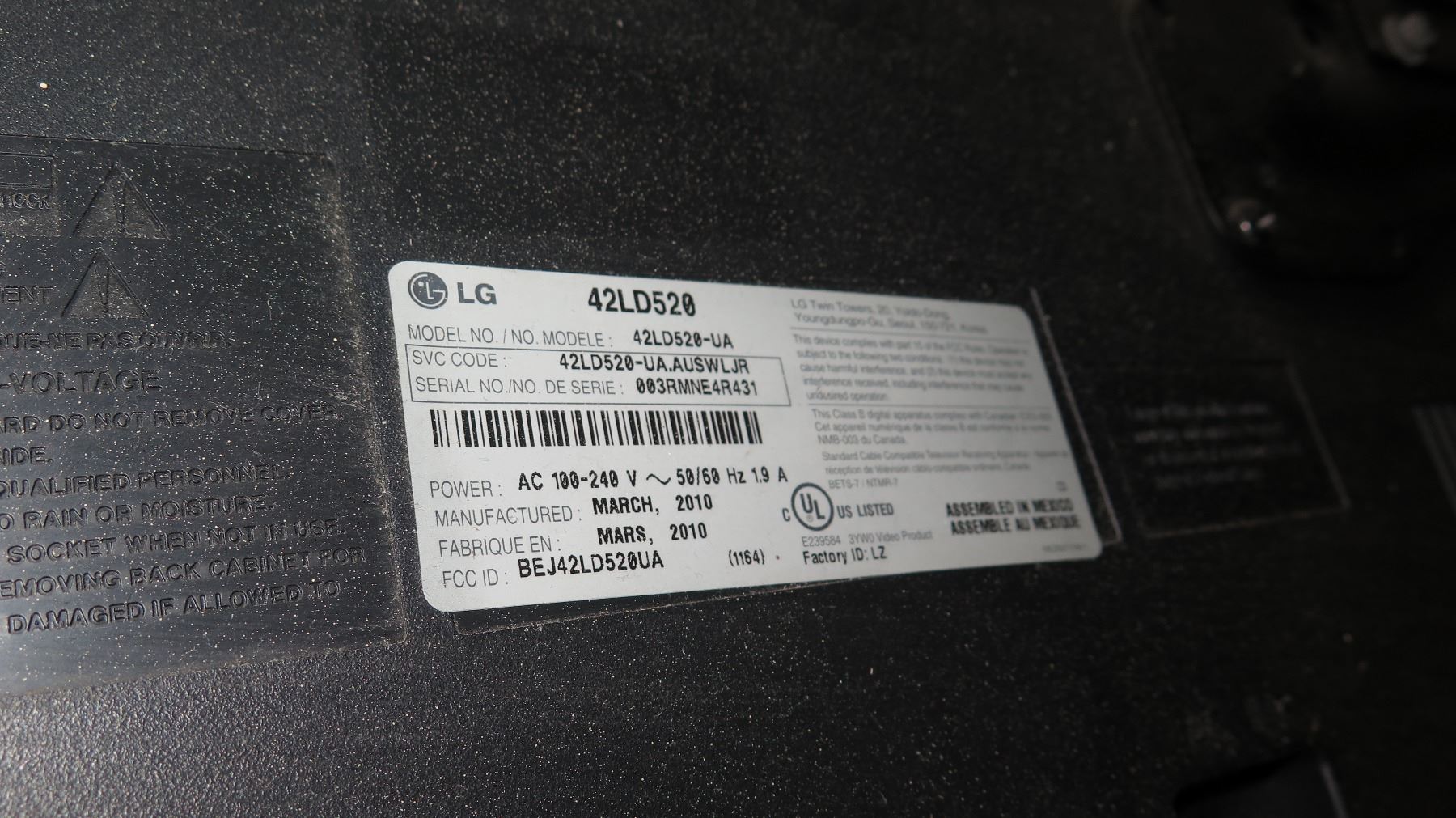 LG: 42LD520. P/N: EAX61124202/2. POWER SUPPLY - Atvparts Èlectronique LG: 42LD520. P/N: EAX61124202/2. POWER SUPPLY - Atvparts Èlectronique