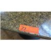 Image 2 : Square Granite Table w/Round Metal Base (29" x 29"), 3 Chairs