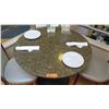 Image 2 : Round Granite Table w/Round Metal Base (34" Dia.), 2 Chairs