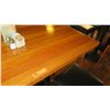 Image 2 : Wooden Bar Height Table (54"x 27") w/6 Padded Bar Stools