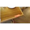 Image 3 : Natural Koa Wood Table w/Rounded Base (35" x 35") w/4 Chairs