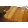 Image 3 : Natural Koa Wood Table w/Rounded Base (35" x 35") w/3 Chairs