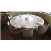 Image 1 : Round Marble Table w/Round Base (67" Dia.) w/4 Chairs
