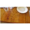 Image 3 : Natural Koa Wood Table w/Rounded Base (28" x 29") w/2 Chairs