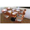 Image 1 : Natural Koa Wood Table w/Rounded Base (46" x 29") w/4 Chairs