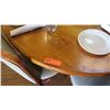 Image 3 : Round Natural Koa Wood Table w/Rounded Base (46" x 29") w/5 Chairs