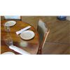 Image 4 : Round Natural Koa Wood Table w/Rounded Base (46" x 29") w/5 Chairs
