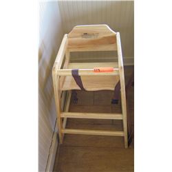 Wooden High Chair - Light Colored Wood