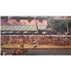 Image 8 : Large Acrylic Painting: Royal Hawaiian Hotel & Surfers, Waikiki  74" x 73", Signed
