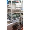 Image 1 : Tall Rolling Dish Rack Shelving Unit (Contents of shelves not included)