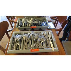 2 Trays of Forks and Knives