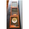 Image 1 : Qty 3 Wood Framed Glass Shadow Boxes (1 has Ryan's Grill Honolulu Mgzn Award), Approx.  9" X 11"