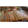 Image 1 : Large Lot of Misc. Bar Glasses: Martini, Pilsners, Cognac, Carafes, Flutes, Copper Mule Mugs, etc.