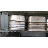 Image 2 : Large Lot of Misc. Baking/Roasting Pans, Stock Pot, etc. (shelving not included)