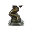 Image 3 : Nymph Nude Bronze Statue on Marble Base
