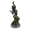 Image 6 : Nymph Nude Bronze Statue on Marble Base