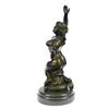 Image 8 : Nymph Nude Bronze Statue on Marble Base