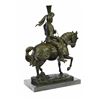 Image 3 : Knight Warrior Bronze Statue on Marble Base Sculpture