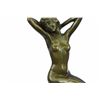 Image 4 : Nude Girl Model Sitting on Chair Bronze Sculpture