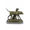Image 1 : Vintage Style Hunting Dogs Bronze Sculpture