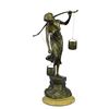 Image 5 : Bucket Bronze Sculpture on Marble Base Figurine