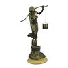 Image 6 : Bucket Bronze Sculpture on Marble Base Figurine