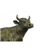 Image 2 : Stock Market Bull Cow Statue on Marble Base Sculpture