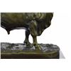 Image 4 : Stock Market Bull Cow Statue on Marble Base Sculpture
