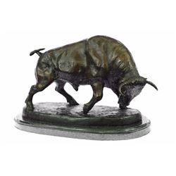 Stock Market Bull Bronze Sculpture