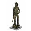 Image 5 : Cowboy Bronze Sculpture on Marble Base Statue