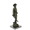 Image 9 : Cowboy Bronze Sculpture on Marble Base Statue