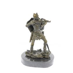 Japanese Warrior Bronze Sculpture