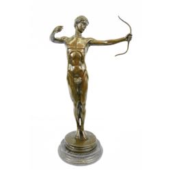 Nude Roman Archer Bronze Sculpture