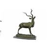 Image 8 : Elk Buck Stag Deer Bronze Sculpture on Marble Base Statue