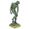 Image 5 : Nude Male Bronze Statue on Marble Base Sculpture