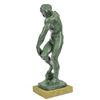 Image 9 : Nude Male Bronze Statue on Marble Base Sculpture