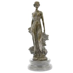 Roman Lady Bronze Statue