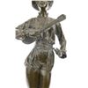 Image 4 : Woman Musician Bronze Sculpture on Marble Base Statue
