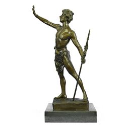 Warrior With Spear Bronze Statue