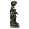 Image 8 : ART Nude The little boy Holding Apple Bronze Sculpture
