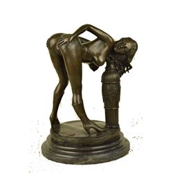 Stunning Nude Sexy Woman Bronze Sculpture