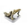 Image 1 : Stunning Erotic Nude Bronze Statue on Marble Base Figure