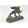 Image 4 : Griffin Bronze Statue with Marble Base